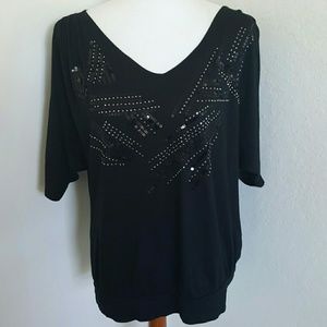 Elle black Women's Top Size M